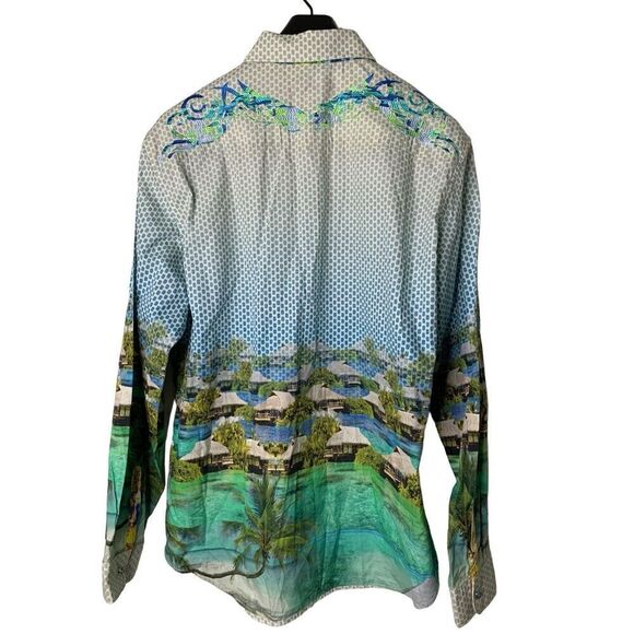 Robert Graham Limited Edition Bentoo Paradise Sport Shirt men's size XL - Picture 2 of 11